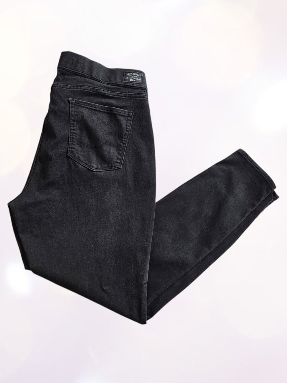 Womens 18 L Levis Signature Totally Shaping Skinny Washed Black Jeans